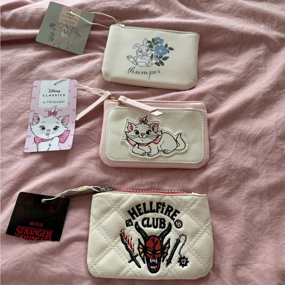 Primark Zipper Coin Pouch Trio Bundle - Picture 1 of 2